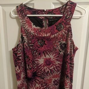 Lane Bryant Sleeveless Lined Floral Print Blouse